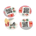 Custom anti-forgery technology sticker QR code scratch off label